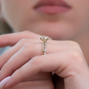 The Alison Set With A 1.5 Carat Oval Lab Diamond