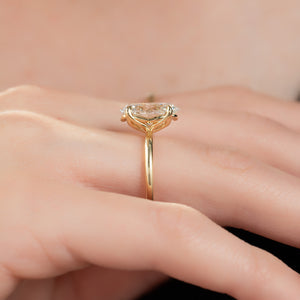 The Alison Set With A 1.5 Carat Oval Lab Diamond