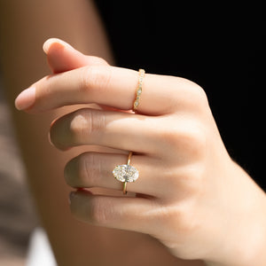 The Alison Set With A 1.5 Carat Oval Lab Diamond