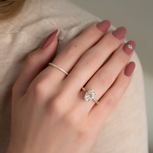 The Alison Set With A 1.5 Carat Oval Lab Diamond