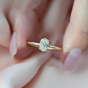 The Alison Set With A 1.5 Carat Oval Lab Diamond