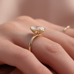 The Alison Set With A 1.5 Carat Oval Lab Diamond