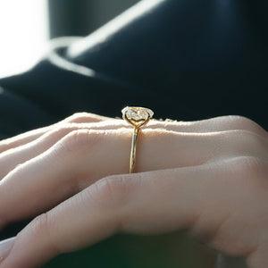 The Alison Set With A 1.5 Carat Oval Lab Diamond