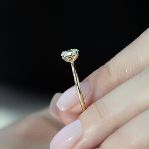 The Alison Set With A 1.5 Carat Oval Lab Diamond