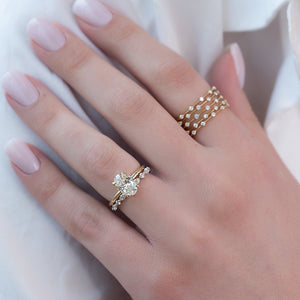 The Alison Set With A 1.5 Carat Oval Lab Diamond