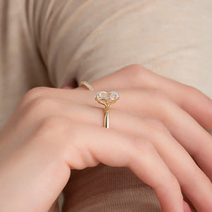 The Alison Set With A 1.5 Carat Oval Lab Diamond