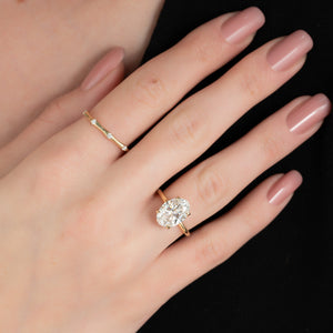 The Alison Set With A 1.5 Carat Oval Lab Diamond