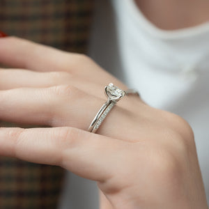 The Alison Set With A 1.5 Carat Princess Lab Diamond