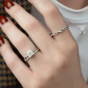 The Alison Set With A 1.5 Carat Princess Lab Diamond