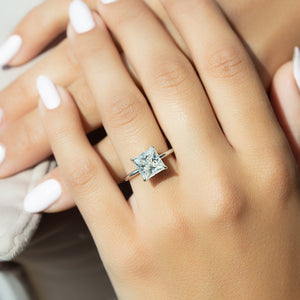 The Alison Set With A 1.5 Carat Princess Lab Diamond