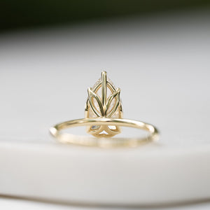 The Alison Set With A 3 Carat Pear Lab Diamond