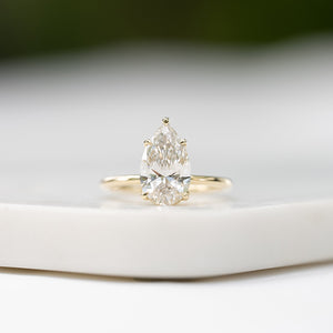 The Alison Set With A 3 Carat Pear Lab Diamond