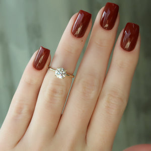 The Alison Set With A 1.5 Carat Round Lab Diamond