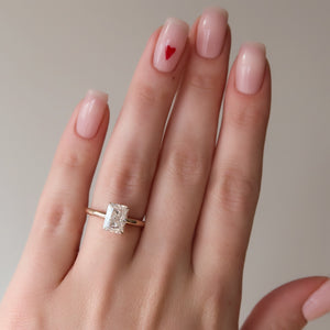 The Alison Set With A 1 Carat Radiant Lab Diamond