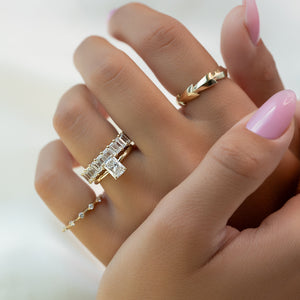 The Alison Set With A 2 Carat Radiant Lab Diamond