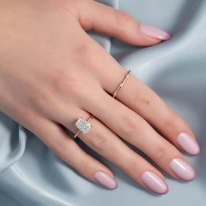 The Alison Set With A 2 Carat Radiant Lab Diamond