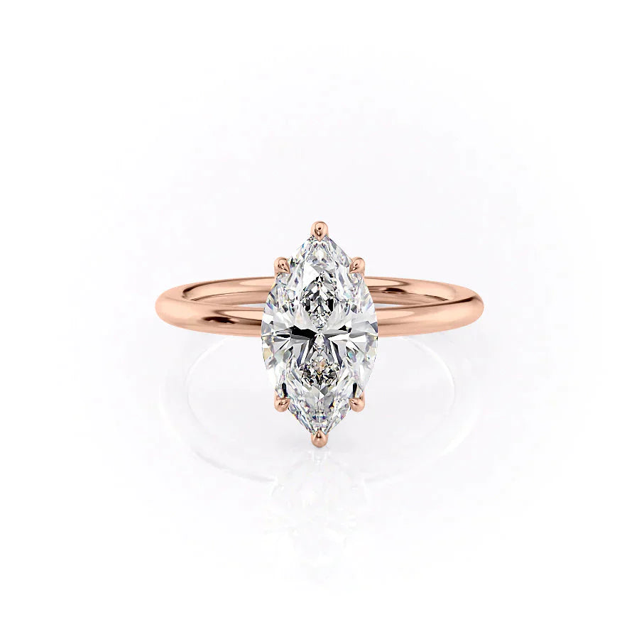 The Alison Set With A 1 Carat Marquise Lab Diamond