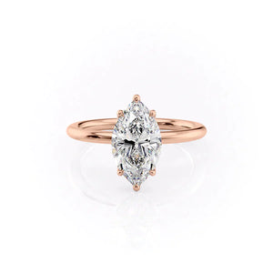 The Alison Set With A 1 Carat Marquise Lab Diamond