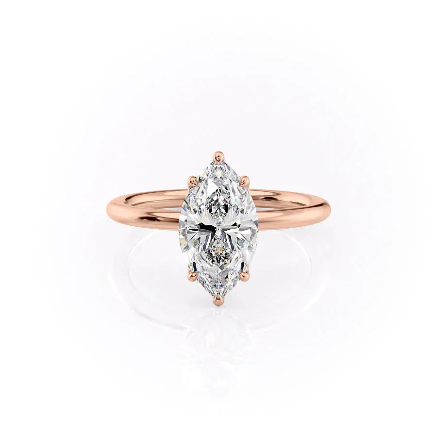The Alison Set With A 3.5 Carat Marquise Moissanite