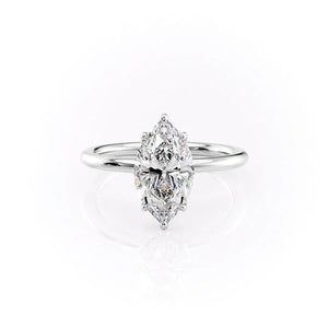 The Alison Set With A 2.5 Carat Marquise Moissanite
