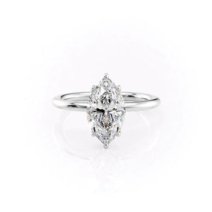 The Alison Set With A 3 Carat Marquise Lab Diamond