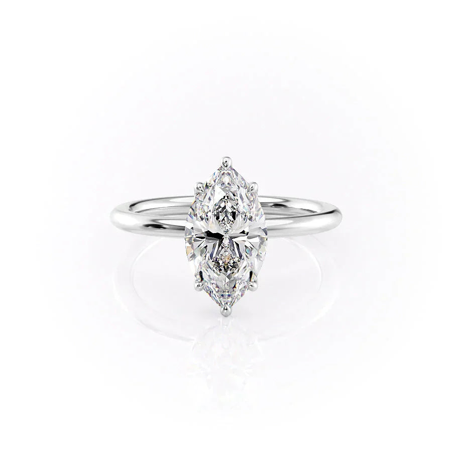 The Alison Set With A 4.5 Carat Marquise Moissanite