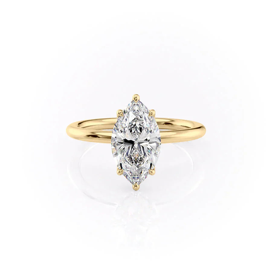 The Alison Set With A 3.5 Carat Marquise Moissanite