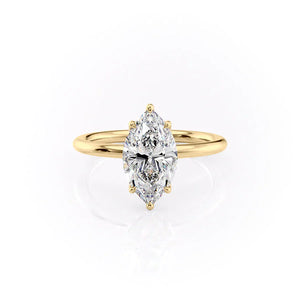 The Alison Set With A 3.5 Carat Marquise Moissanite