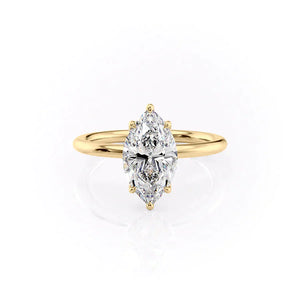 The Alison Set With A 2.5 Carat Marquise Lab Diamond