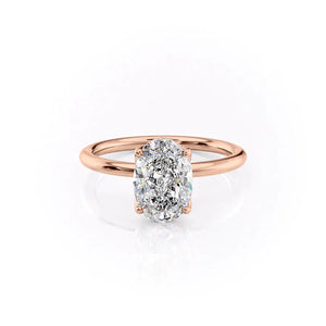 The Alison Set With A 3.5 Carat Oval Moissanite