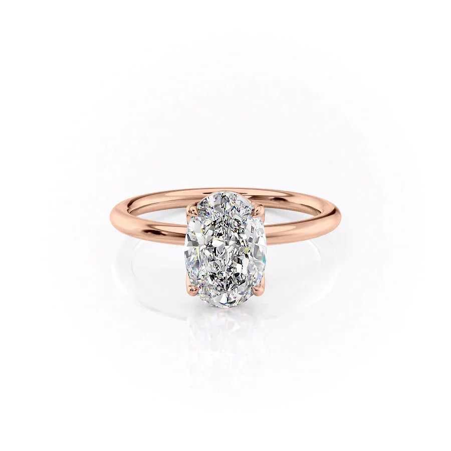 The Alison Set With A 1.5 Carat Oval Lab Diamond