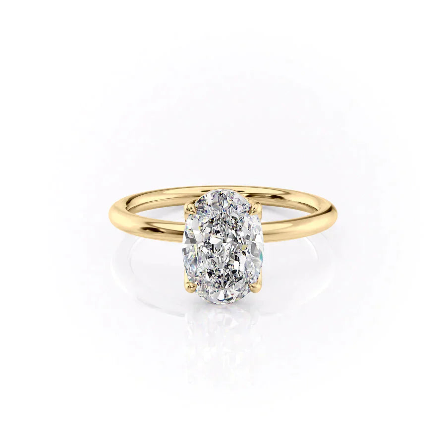 The Alison Set With A 1 Carat Oval Lab Diamond