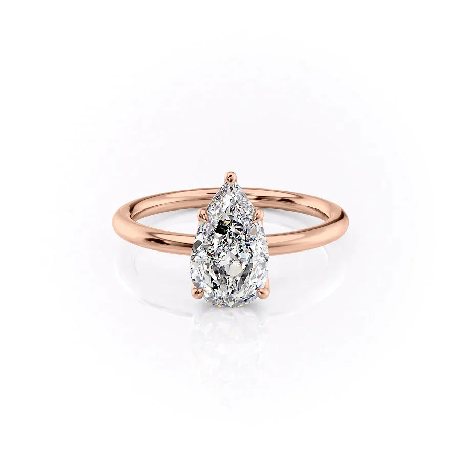 The Alison Set With A 1 Carat Pear Lab Diamond