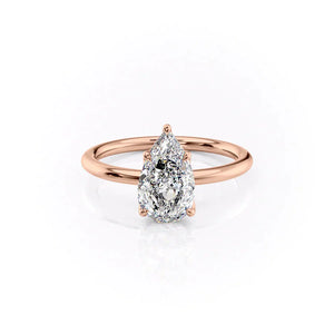 The Alison Set With A 2.5 Carat Pear Moissanite