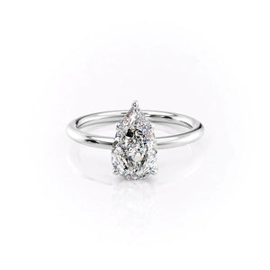 The Alison Set With A 1 Carat Pear Lab Diamond