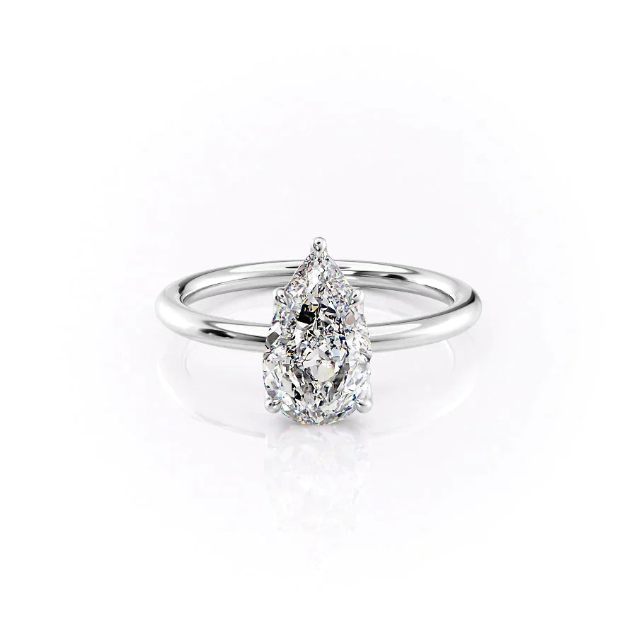 The Alison Set With A 3.5 Carat Pear Moissanite