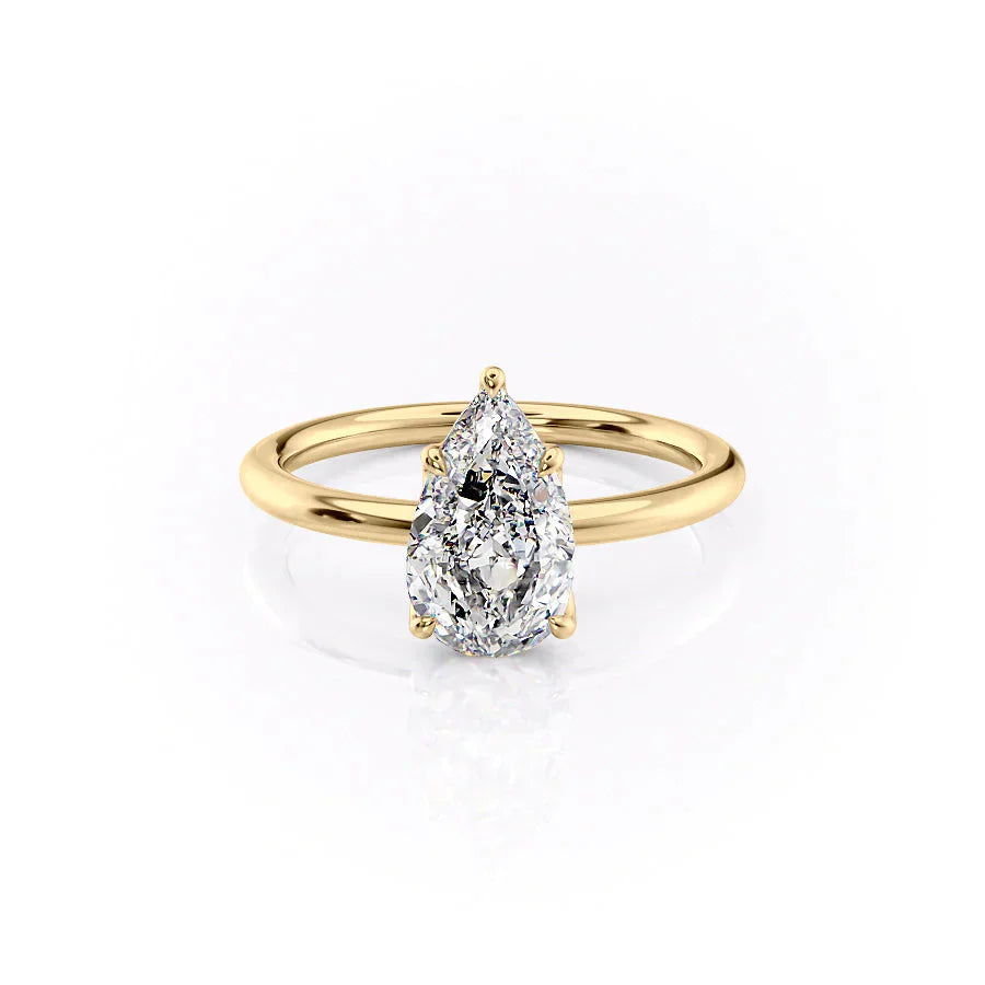 The Alison Set With A 2.5 Carat Pear Moissanite