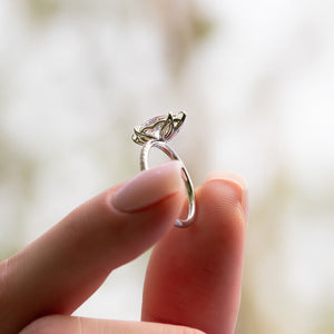 The Pave Alison Set With A Marquise Moissanite