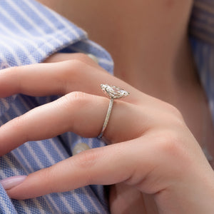 The Pave Alison Set With A Marquise Moissanite