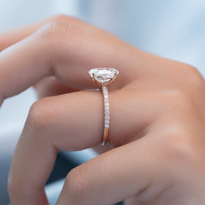 The Pave Alison Set With A 3 Carat Oval Lab Diamond