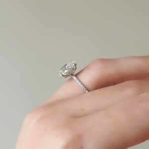 The Pave Alison Set With A 2 Carat Oval Lab Diamond
