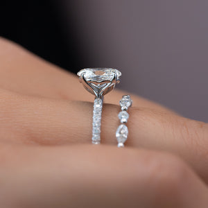 The Pave Alison Set With A 2 Carat Oval Lab Diamond