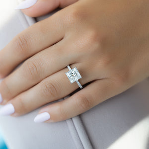 The Pave Alison Set With A Princess Moissanite