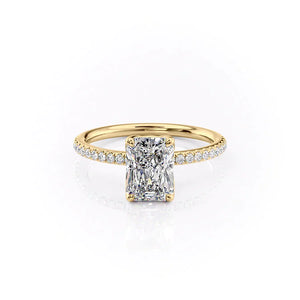 The Pave Alison Set With A 3 Carat Radiant Lab Diamond