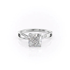 The Kelsey Set With A 2 Carat Cushion Lab Diamond