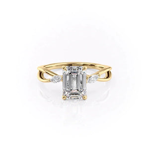 The Kelsey Set With A Emerald Moissanite