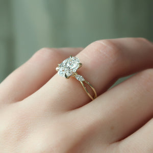The Kelsey Set With A 3 Carat Oval Lab Diamond