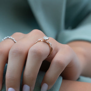 The Kelsey Set With A 3 Carat Pear Lab Diamond