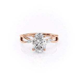 The Kelsey Set With A 3 Carat Oval Lab Diamond
