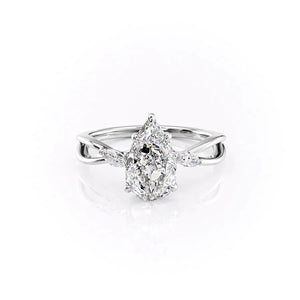 The Kelsey Set With A 1.5 Carat Pear Lab Diamond